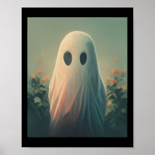 Halloween-Kostümgespenst im waldgotischen Poster