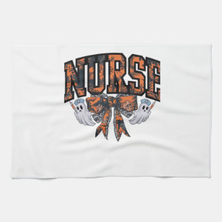 Halloween-Krankenschwester Coquette-Schleife Herbs Geschirrtuch