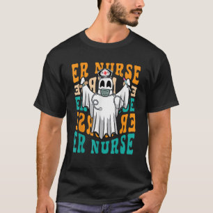 Halloween-Krankenschwester Geist Notaufnahme Abtei T-Shirt