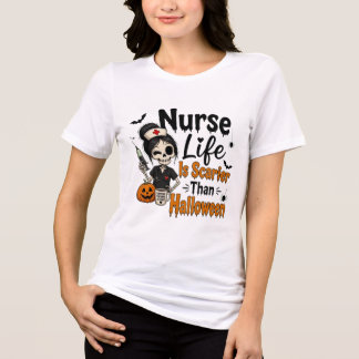 Halloween-Krankenschwester Humor Grafik T-Shirt Ge Tri-Blend Shirt