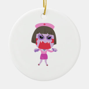 Halloween-Krankenschwester   Keramik Ornament