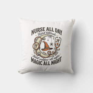 Halloween-Krankenschwester-Shirt Hexenmedizinische Kissen