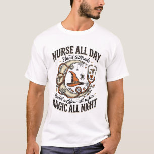 Halloween-Krankenschwester-Shirt Hexenmedizinische T-Shirt