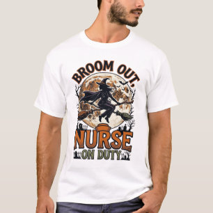 Halloween-Krankenschwester-Shirt Lustiges Hexenbes T-Shirt