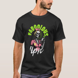 Halloween-Krankenschwester-Shirt Skelett mit Nadel T-Shirt