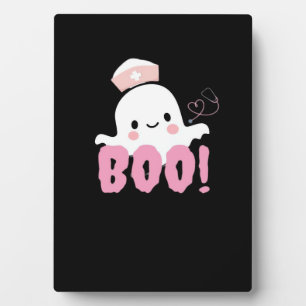 Halloween-Krankenschwester-Shirts Frauen Boo! T-Sh Fotoplatte