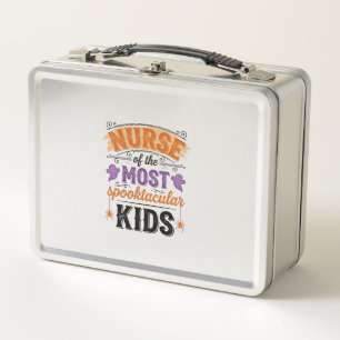 Halloween-Krankenschwester Spooktacular Kinder Vin Metall Brotdose