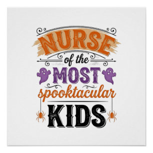 Halloween-Krankenschwester Spooktacular Kinder Vin Poster