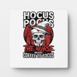 Halloween Krankenschwester Totenkopf Kaffee Fokus Fotoplatte