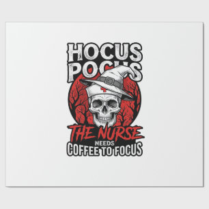 Halloween Krankenschwester Totenkopf Kaffee Fokus  Geschenkpapier