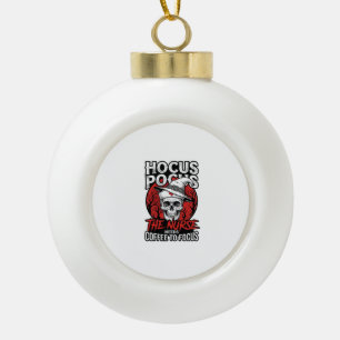 Halloween Krankenschwester Totenkopf Kaffee Fokus Keramik Kugel-Ornament