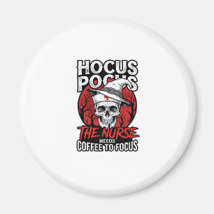Halloween-Krankenschwester-Totenkopf-Kaffeefokus-V Magnet