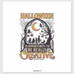 Halloween Kreative Kinder Silhouette Halbmond W Aufkleber