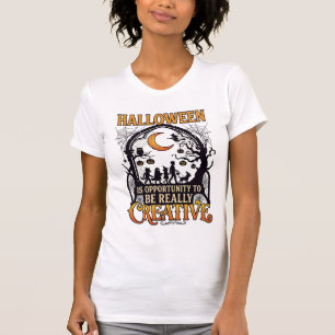 Halloween Kreative Kinder Silhouette Halbmond W T-Shirt