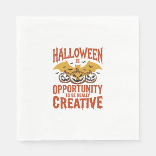 Halloween Kreativer Kürbis Fledermaus Vintage Vekt Serviette