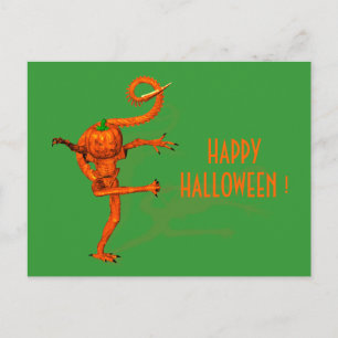 Halloween-Kreatur aus Galaxy Pumpkin Postkarte