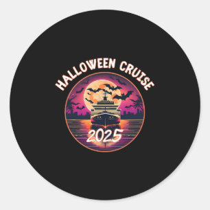 Halloween Kreuzfahrt 2025 Mondlicht Schiff Ozean B Runder Aufkleber