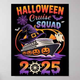 Halloween-Kreuzfahrt-Team 2025 passende Kreuzfahrt Poster