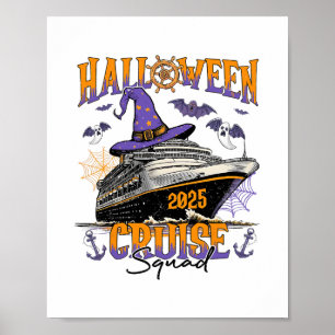 Halloween Kreuzfahrt Team 2025 passende Kreuzfahrt Poster