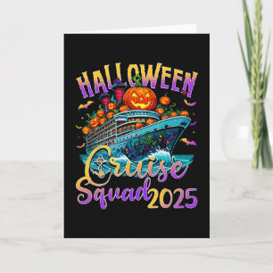 Halloween Kreuzfahrt Team 2025 Urlaub passende Fam Karte