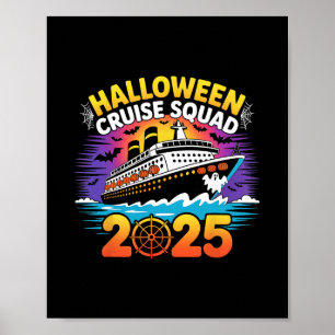 Halloween-Kreuzfahrt-Trupp Familie Lustige Pyjamas Poster