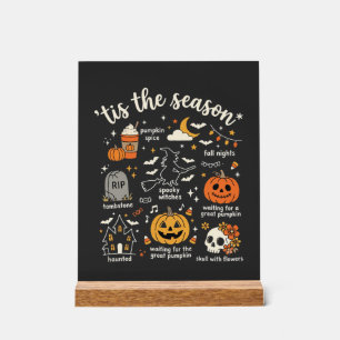 Halloween-Kritzeleien Die Saison Hexen-Design Acrylschild