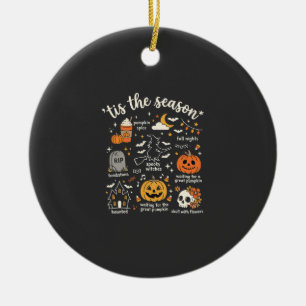 Halloween-Kritzeleien Die Saison Hexen-Design Keramik Ornament