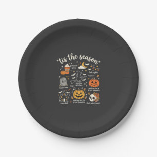 Halloween-Kritzeleien Die Saison Hexen-Design Pappteller