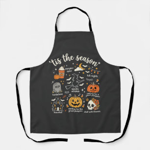 Halloween-Kritzeleien Die Zeit ist da Hexen-Design Schürze