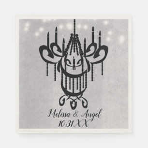 Halloween-Kronleuchter und Lichter Greystone Hochz Serviette