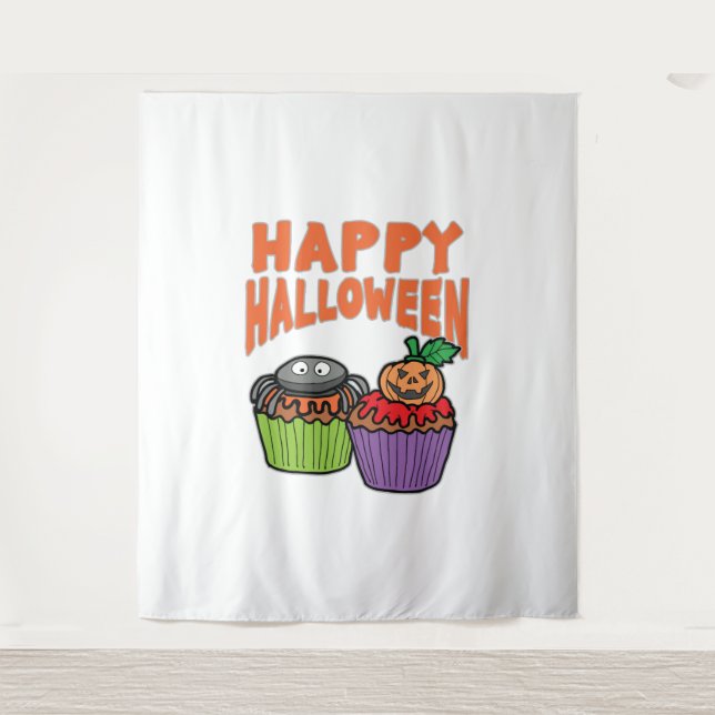 Halloween-Kuchen Wandteppich (Vorderseite)