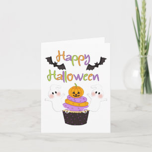 Halloween-Kuchen-Zeichen Karte