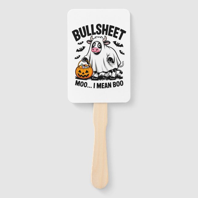 Halloween-Kuh Fächer (Vorderseite)