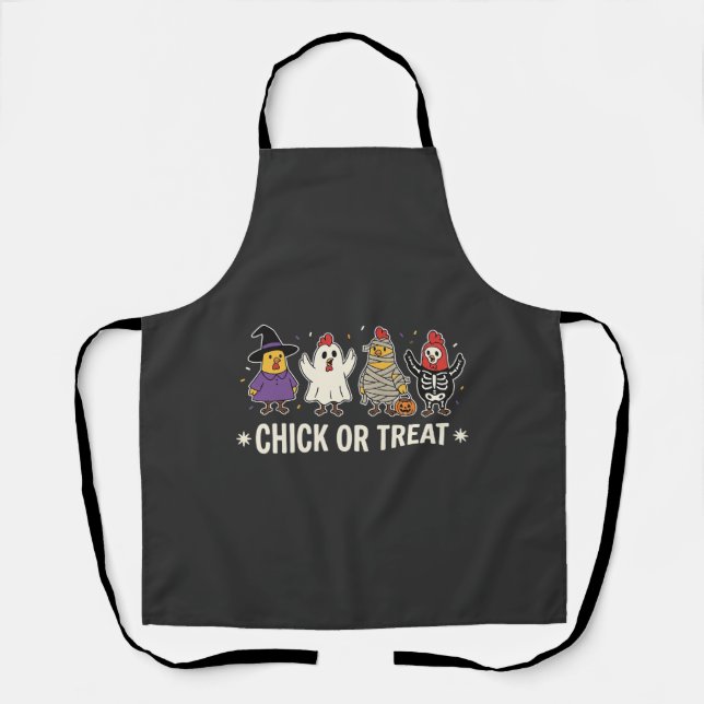 Halloween Küken oder Streich lustiges Hühnerkostüm Schürze (Vorderseite)