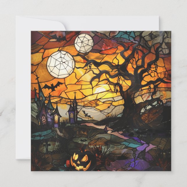 Halloween-Kunskarte (Vorderseite)