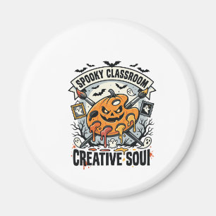 Halloween-Kunstlehrer Gruseliger Klassenraum Magnet