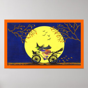 Halloween-Kunstplakat "gebrochener Besen " Poster