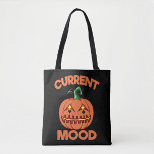 Halloween-Kürbis aktuelle Stimmung Glücklich Tasche