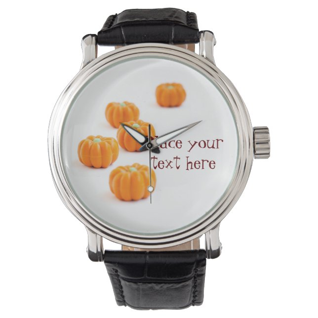 Halloween-Kürbis Armbanduhr (Vorderseite)