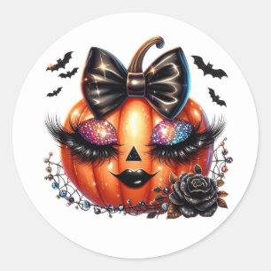 Halloween-Kürbis-Aufkleber Runder Aufkleber