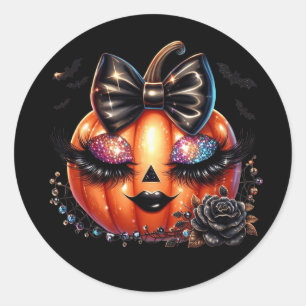 Halloween-Kürbis-Aufkleber Runder Aufkleber