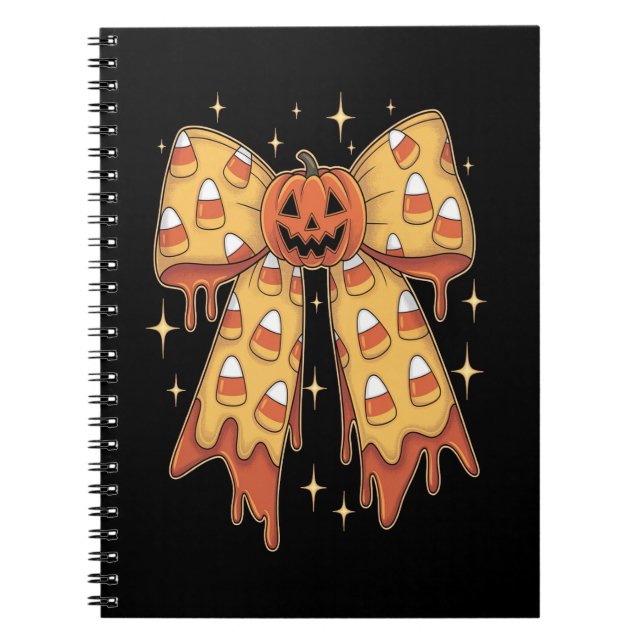 Halloween-Kürbis-Bogen Candy Corn Notizblock (Vorderseite)