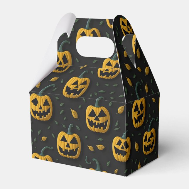 Halloween Kürbis Cartoon dunkler Kontrast Geschenkschachtel (Vorderseite)