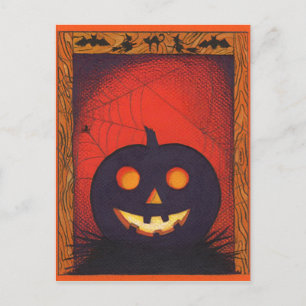 Halloween-Kürbis-Collage-Postkarte Postkarte