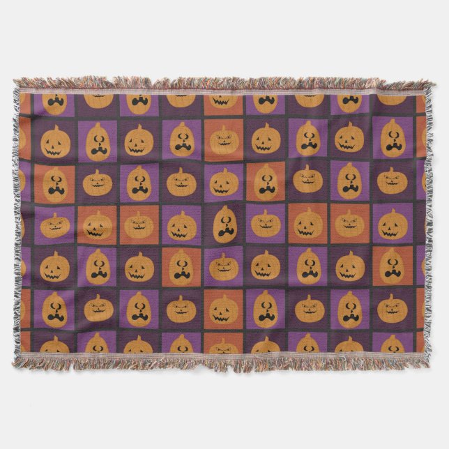 Halloween-Kürbis Decke (Vorderseite)