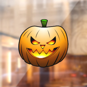 Halloween-Kürbis Fensteraufkleber