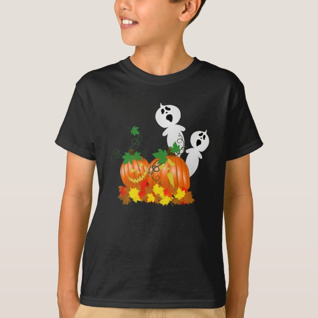 Halloween-Kürbis-Flecken-Shirt T-Shirt (Vorderseite)