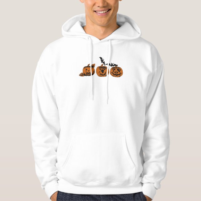 Halloween/Kürbis/Fledermaus Hoodie (Vorderseite)