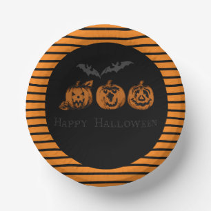 Halloween/Kürbis/Fledermaus-Papierschale Pappteller