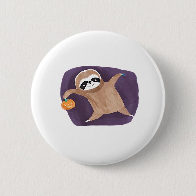 Halloween, Kürbis, Fledermaus, Spinne, Spinnennetz Button (Vorderseite)